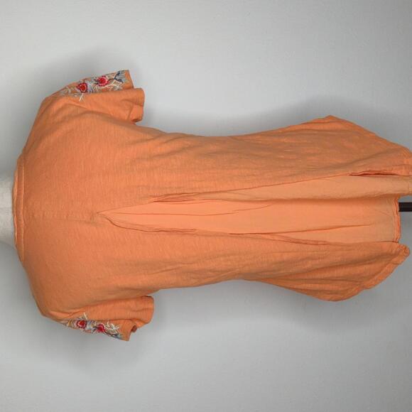 Preloved Sundance Women's Orange Floral Top Size XS - Picture 4 of 6